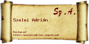 Szelei Adrián névjegykártya